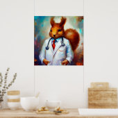 Eichhörnchenarzt Poster (Küche)