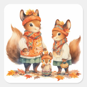 Eichhörnchenbaum Quadratischer Aufkleber