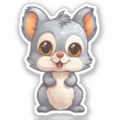 Eichhörnchenbild des Cartoon Aufkleber (Vorderseite)