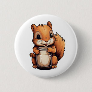 Eichhörnchenbild des Cartoon Button