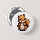 Eichhörnchenbild des Cartoon Button (Vorne & Hinten)