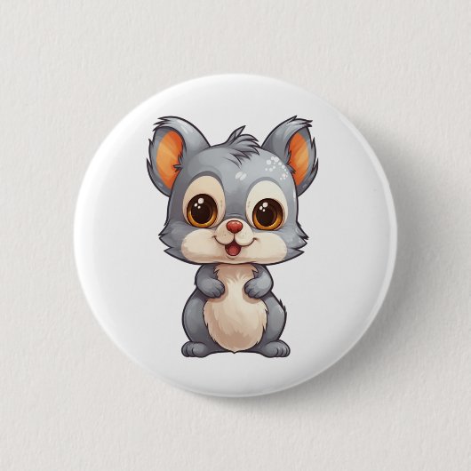 Eichhörnchenbild des Cartoon Button (Vorderseite)