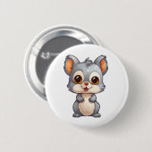 Eichhörnchenbild des Cartoon Button (Vorne & Hinten)