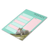 Eichhörnchenblasen und Bubblegum Weekly Planner Notizblock (angewinkelt)