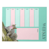 Eichhörnchenblasen und Bubblegum Weekly Planner Notizblock (Vorderseite)