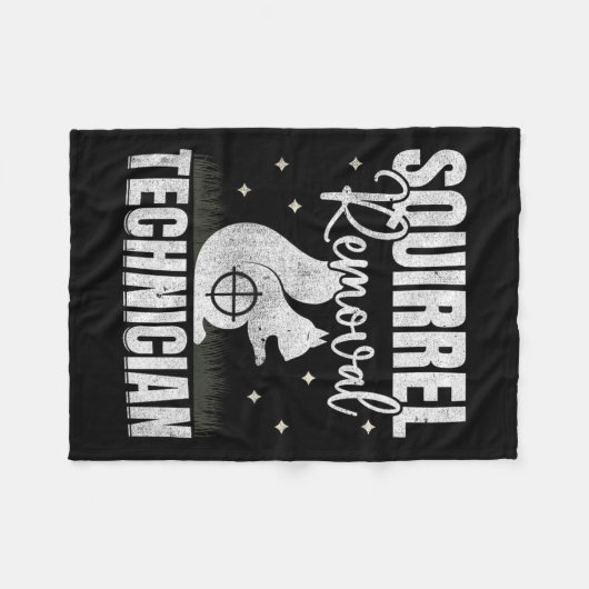 Eichhörnchenentzug Techniker Eichhörnchenjagd Fleecedecke (Vorderseite (Horizontal))