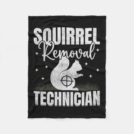 Eichhörnchenentzug Techniker Eichhörnchenjagd Fleecedecke (Vorderseite)