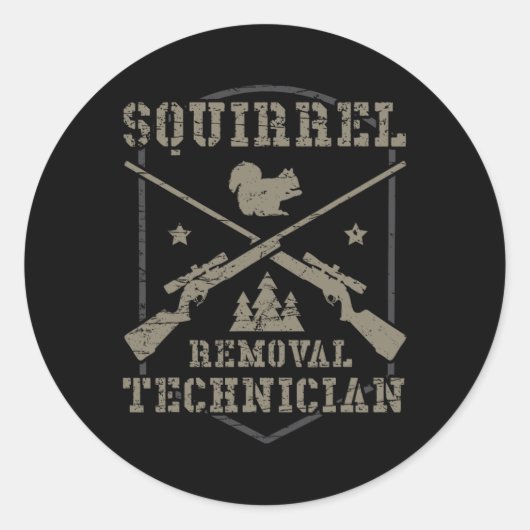 Eichhörnchenentzug Techniker Eichhörnchenjagd Runder Aufkleber (Vorderseite)