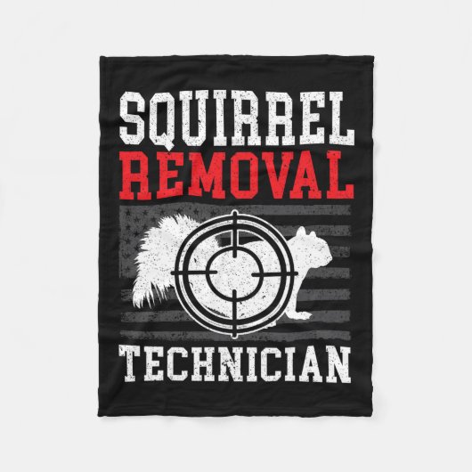 Eichhörnchenentzug Techniker Eichhörnchenjagd Tier Fleecedecke (Vorderseite)