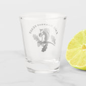 Eichhörnchenernte Schnapsglas (Rückseite)