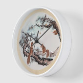 Eichhörnchenfamilie "versteckt und sucht" Niedlich Uhr (Winkel)