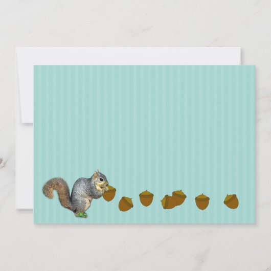 Eichhörnchenfamilie Wiedersehen Einladung (Rückseite)