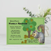 Eichhörnchenfamilie Wiedersehen Einladung (Stehend Vorderseite)