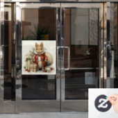 Eichhörnchenfenster Fensteraufkleber (Büro Tür)