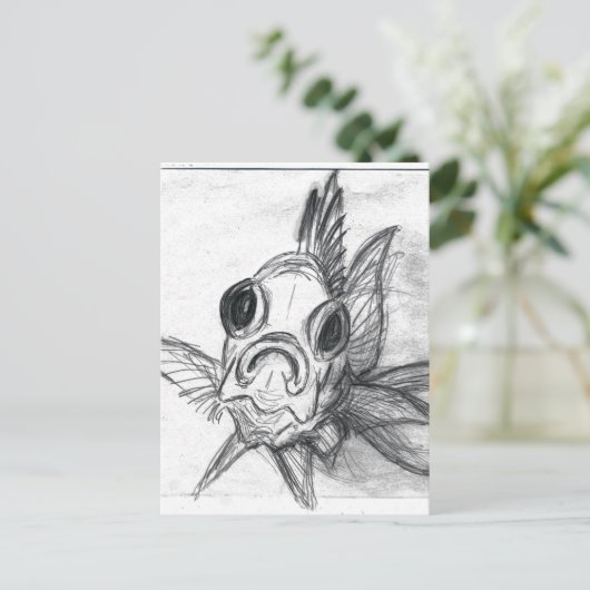 Eichhörnchenfisch im Gesicht Postkarte (Stehend Vorderseite)