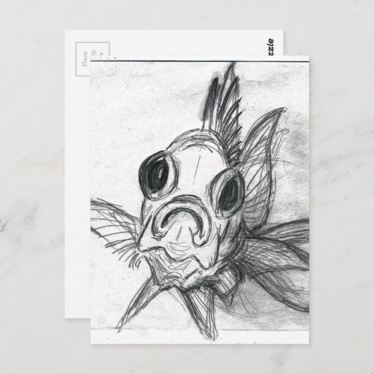 Eichhörnchenfisch im Gesicht Postkarte (Vorne/Hinten)