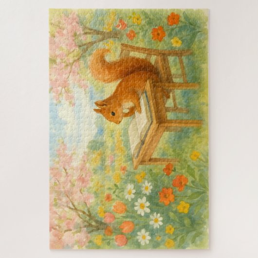 Eichhörnchenforschung im Springtime Puzzle (Vertikal)