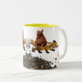 Eichhörnchenfuchs-Wurm-Tasse Zweifarbige Tasse (VorderseiteRechts)