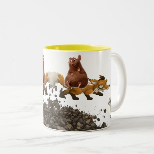 Eichhörnchenfuchs-Wurm-Tasse Zweifarbige Tasse (VorderseiteRechts)