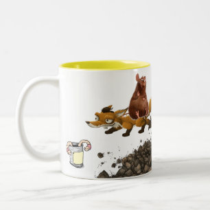 Eichhörnchenfuchs-Wurm-Tasse Zweifarbige Tasse