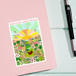 Eichhörnchengarten Aufkleber