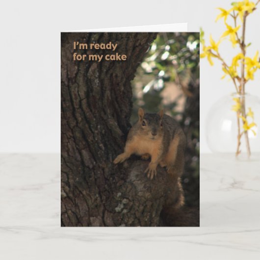 Eichhörnchengeburtstagskarte Karte (Gelbe Blume)