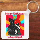 Eichhörnchengeschenke, personalisierter Name Schlüsselanhänger (Rückseite)