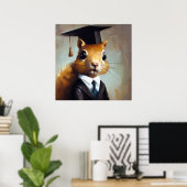 Eichhörnchengraduat Poster (Heimbüro)