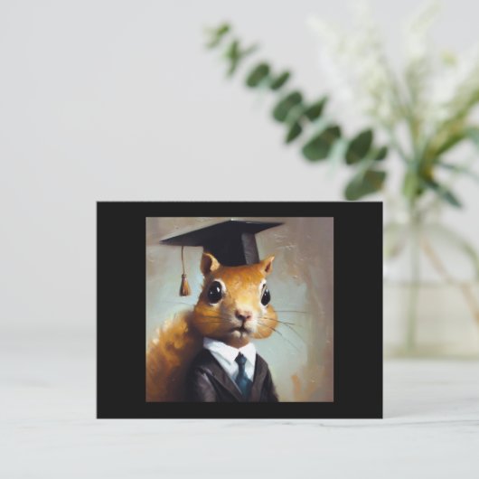 Eichhörnchengraduat Postkarte (Stehend Vorderseite)