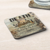 Eichhörnchenjagd Vintag Getränkeuntersetzer (Linke Seite)