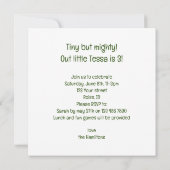 Eichhörnchenkarte, Einladung zum Geburtstag eines (Rückseite)