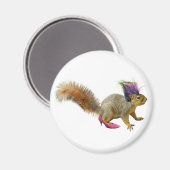 Eichhörnchenkleid auf magnet (Vorderseite/Rückseite)