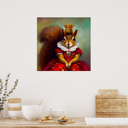 Eichhörnchenkönigin Poster (Küche)