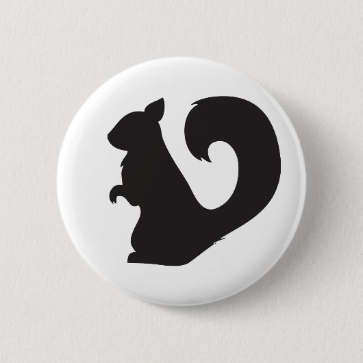 EichhörnchenlebewesenwaldSilhouettegraphik Button (Vorderseite)