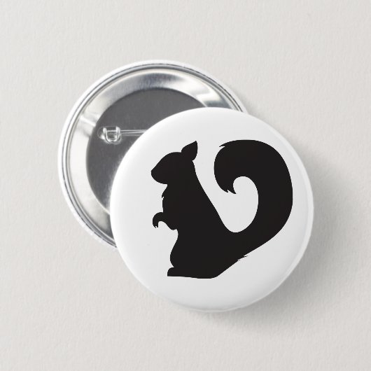 EichhörnchenlebewesenwaldSilhouettegraphik Button (Vorne & Hinten)