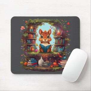 Eichhörnchenlesung auf einer Vintagen virtuellen B Mousepad