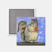 Eichhörnchenmalerei Magnet (Vorderseite/Rückseite)