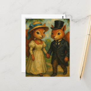 Eichhörnchenpaar Postkarte