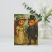 Eichhörnchenpaar Postkarte (Stehend Vorderseite)