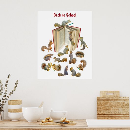 Eichhörnchenplakat Poster (Küche)