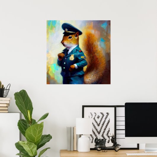 Eichhörnchenpolizist Poster (Heimbüro)