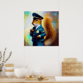 Eichhörnchenpolizist Poster (Küche)