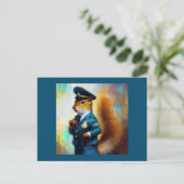 Eichhörnchenpolizist Postkarte (Stehend Vorderseite)