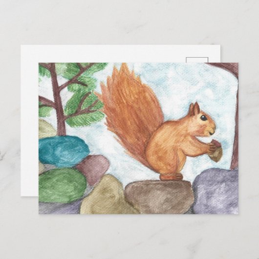 Eichhörnchenpost | Einzigartig | Natur Postkarte (Vorne/Hinten)
