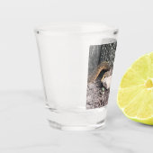 Eichhörnchenschuss Schnapsglas (Links)