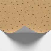 Eichhörnchenschwarzweiss-Muster Geschenkpapier (Ecke)