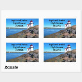 Eichhörnchenspitze Leuchtturm, Maine Stickers (Blatt)