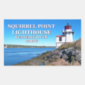 Eichhörnchenspitze Leuchtturm, Maine Stickers (Vorderseite)