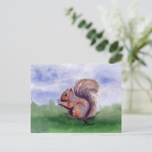 Eichhörnchenstudie Postcard Postkarte (Stehend Vorderseite)