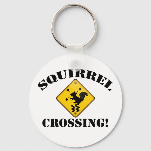 Eichhörnchenüberquerung Schlüsselanhänger (Vorderseite)
